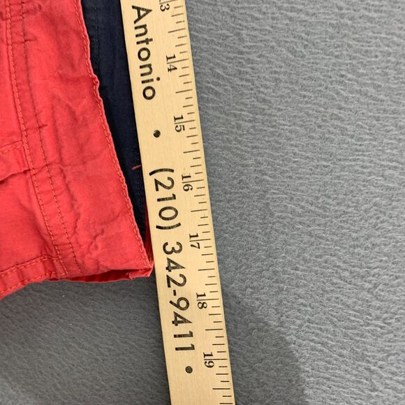 Columbia Washed Out Shorts Mens Size 34 Inseam 10L Red Flat Front Chino Cotton - Picture 8 of 12